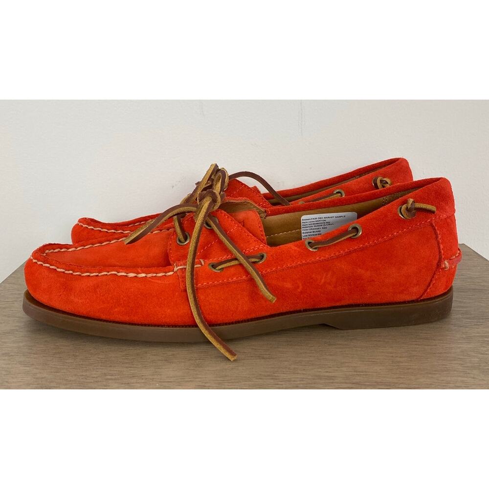 NWOB SAMPLE Men Polo Ralph Lauren Merton Cow Leather suede boat docker shoes 9M - Picture 2 of 8